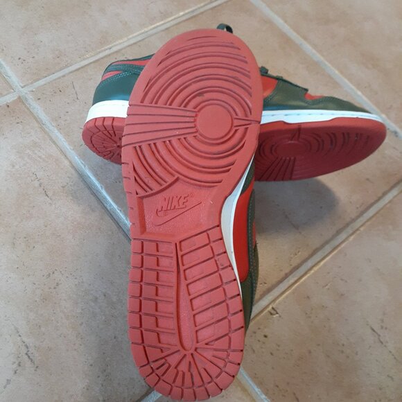 Size 8.5 Nike Dunk Low Cargo Khaki Mystic Red Sneakers DV0833-600 - Picture 7 of 10